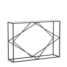 Консоль Scala black прозрачное стекло